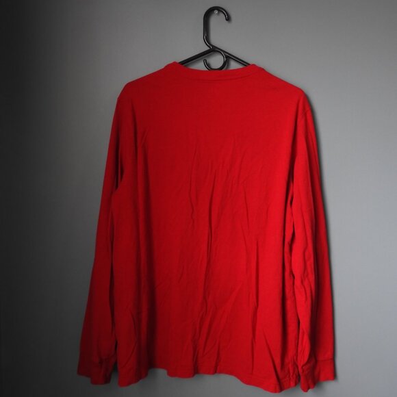 GEORGE | Men's Crewneck T-Shirt with Long Sleeves, Red XL(46-48) - Picture 6 of 6
